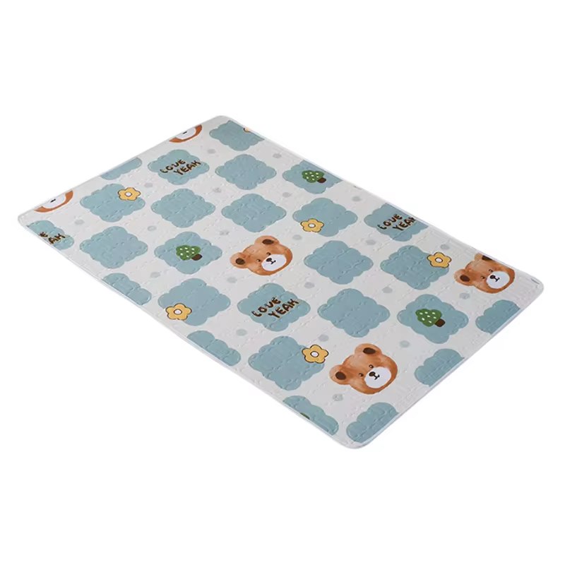 Tapis à langer imperméable pour nouveau-né, coussin à langer ours pour bébé, pour berceau, poussette