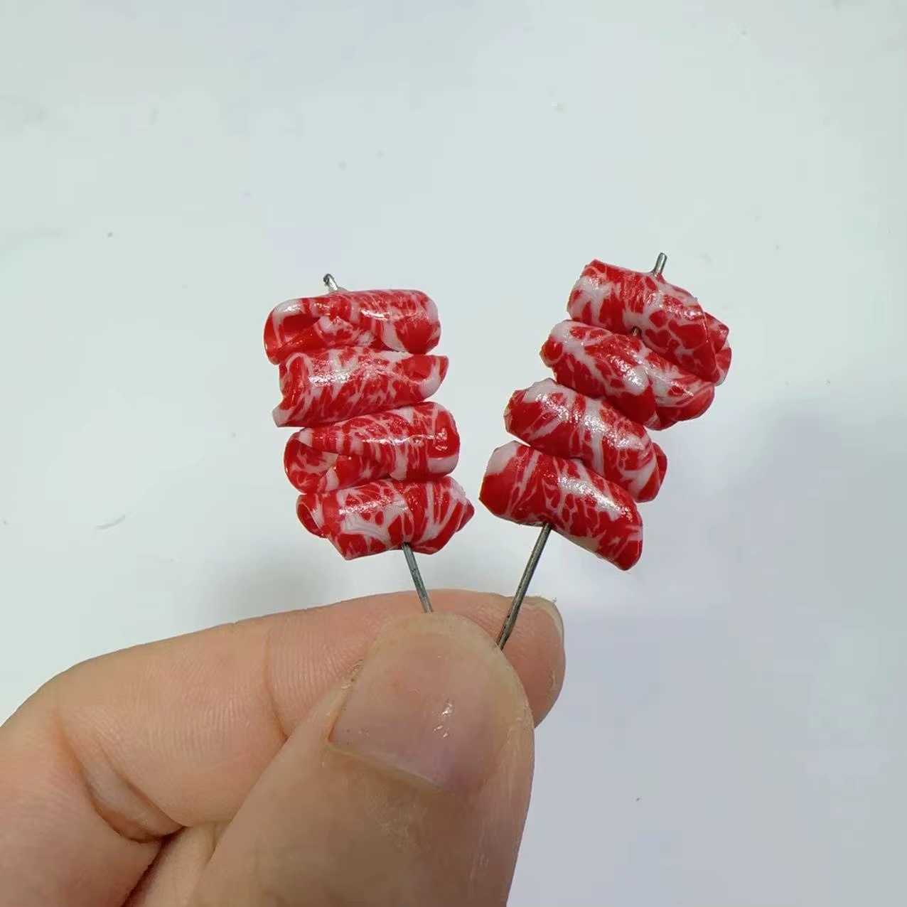Nouveau 1/12 Miniature supermarché simulation alimentaire kabob bœuf saucisse maïs champignon pour m