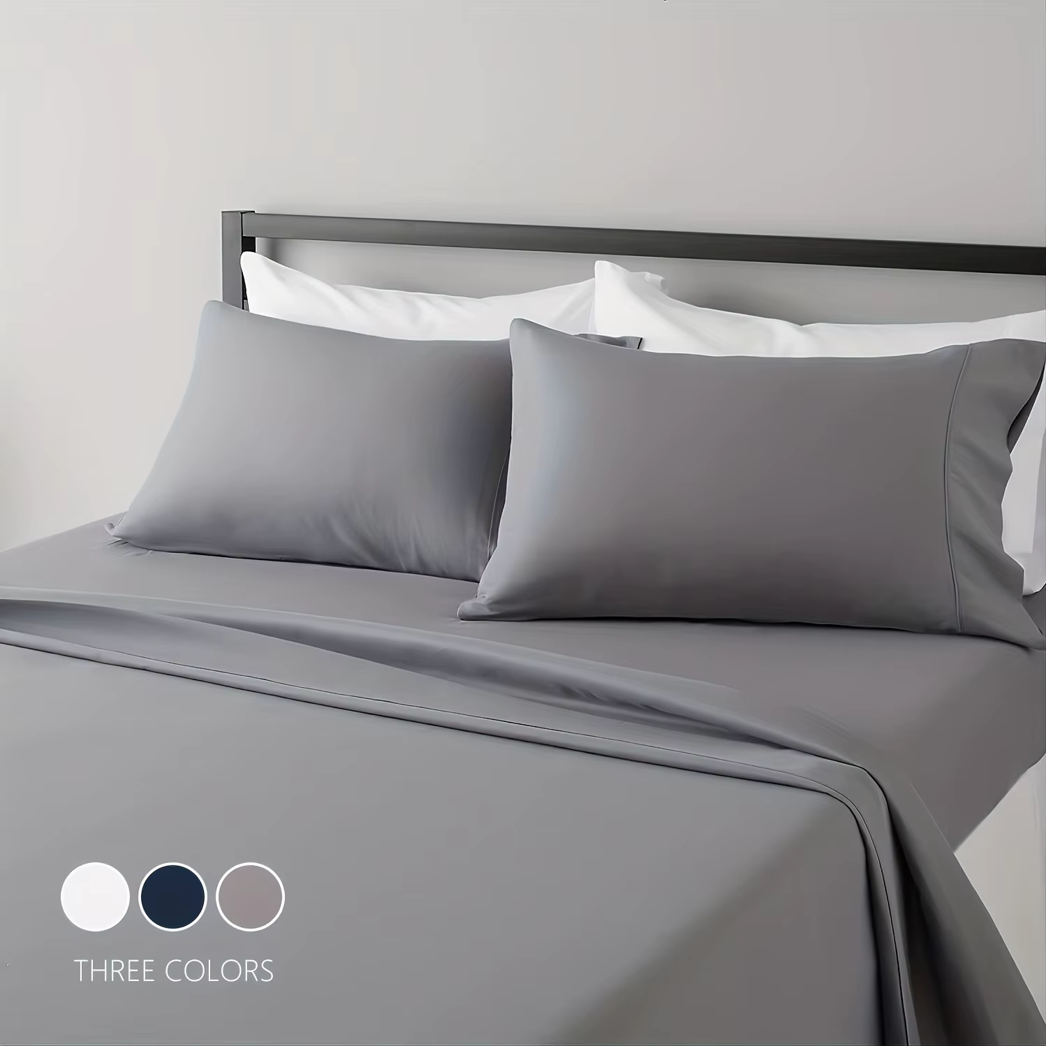 Ensemble de draps respirants et rafraîchissants, drap de lit de luxe pour hôtel, Extra doux, facile 