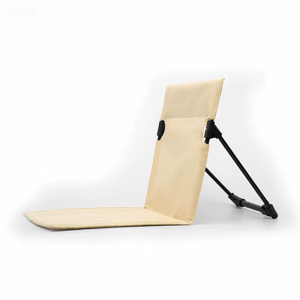 Chaise pliante d'extérieur avec coussin de dossier, chaise de camping portable pour jardin, parc, pi