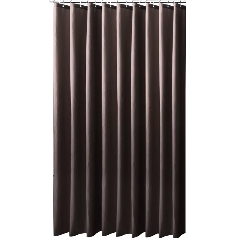 Rideaux de douche en tissu Polyester marron, rideau de bain, salle de bain, couleur unie, imperméabl