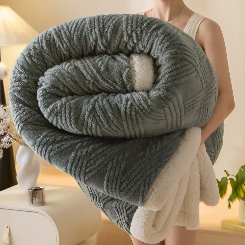 Couverture d'hiver épaisse et chaude, polaire lestée, moelleuse pour lit, canapé, couvre-lit doux su