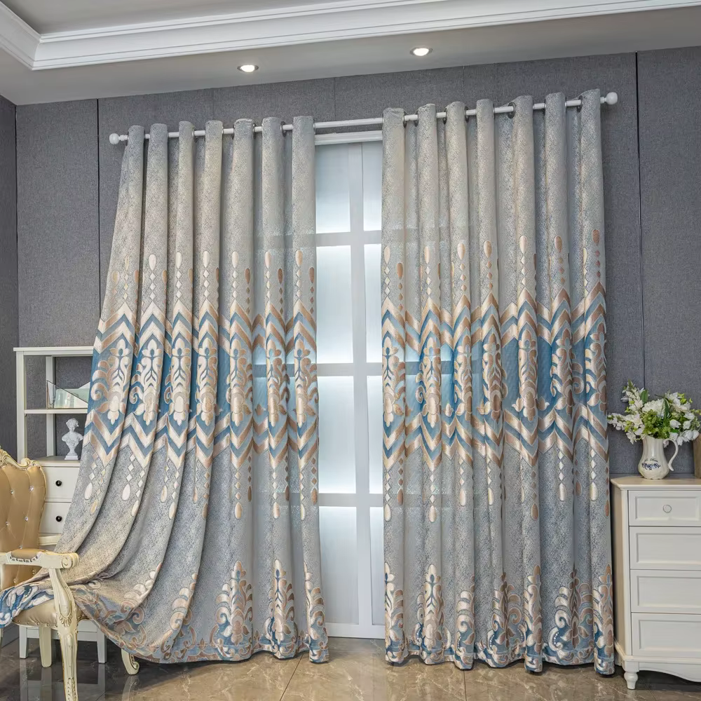 Rideau occultant creux européen pour salon chambre velours Jacquard maison occultant fenêtre décor d