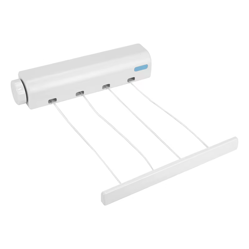 DIDI Corde à linge rétractable télescopique murale intérieure/extérieure pour séchage de vêtements