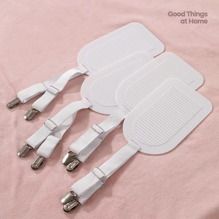 Attaches de drap de lit réglables, lot de 4 sangles élastiques pour draps-housses, attaches pour la 