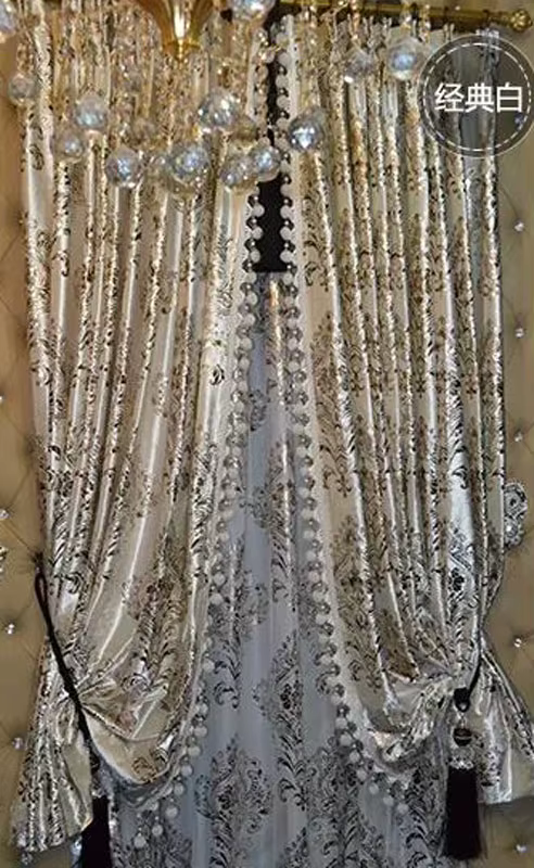 Rideau épais en velours de luxe de qualité violette, couleur blanche, or, mode moderne, 144 rideaux 