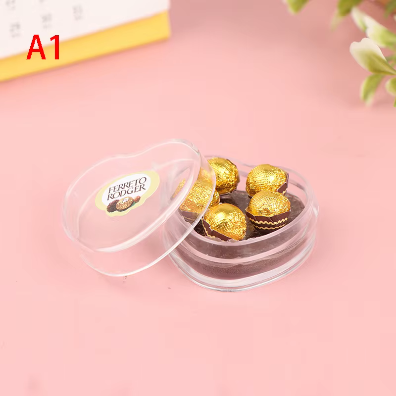 Coffret cadeau en chocolat miniature pour maison de poupée 1:12, modèle alimentaire, jouet, accessoi
