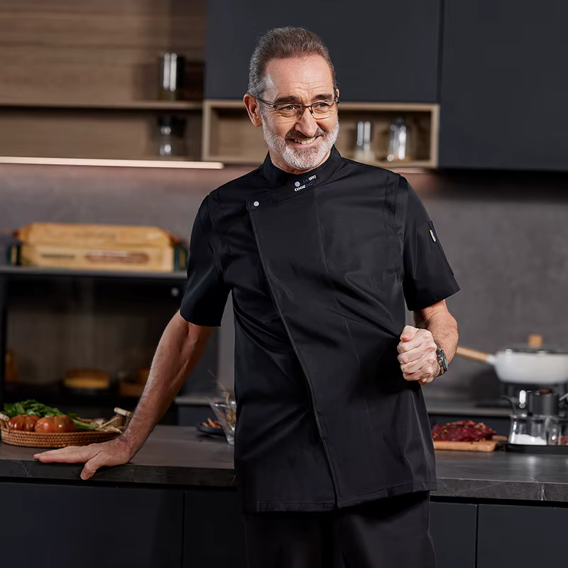 Uniforme blanc chemises de Chef, vêtements de cuisinier, veste de cuisine pour hommes, Costume d'hôt