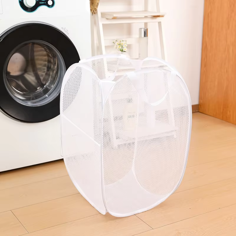 Panier à linge de salle de bain grande capacité, pliable, avec cadre renforcé et ventilé, pour linge