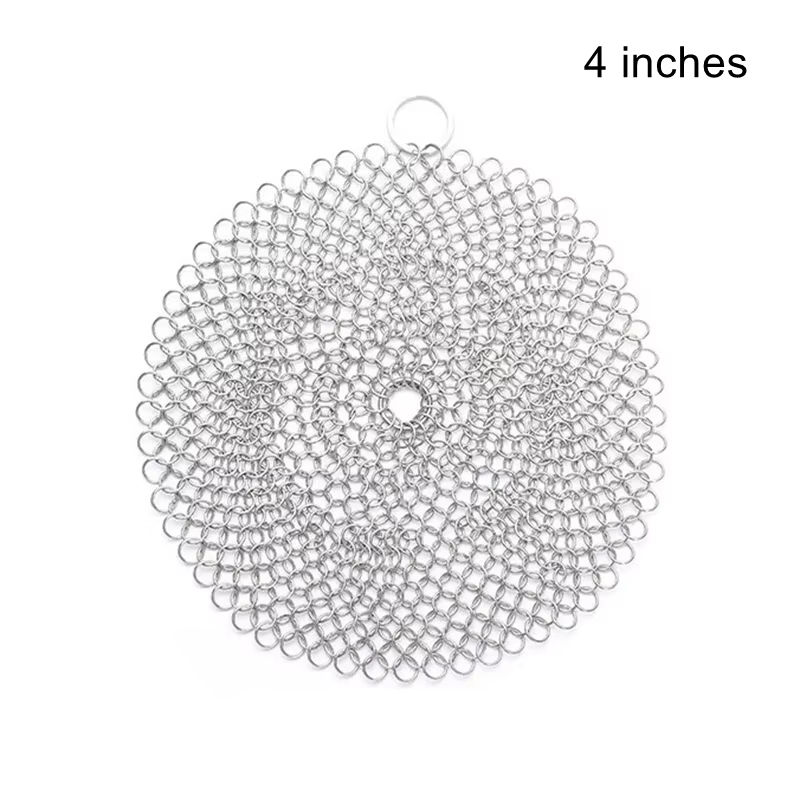Éponge de nettoyage en maille d'acier inoxydable pour cuisine, accessoire réutilisable pour le netto