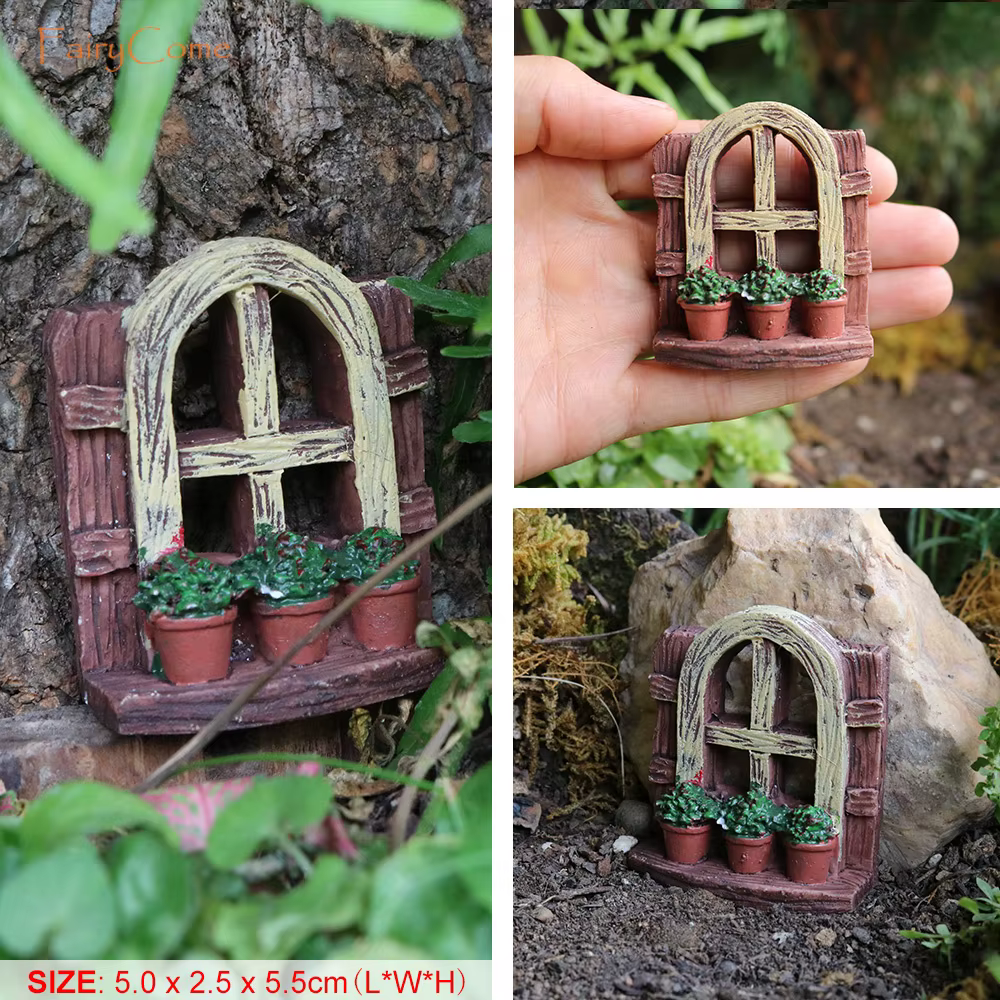 Articles de jardin miniature : Portail métallique, figurines, fournitures pour jardin féerique, acce
