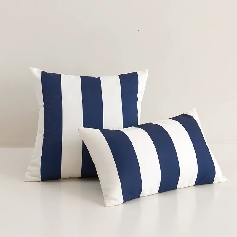 Housse de coussin imperméable avec barre de largeur ondulée, 30x50/45x45cm, style de vie de vacances