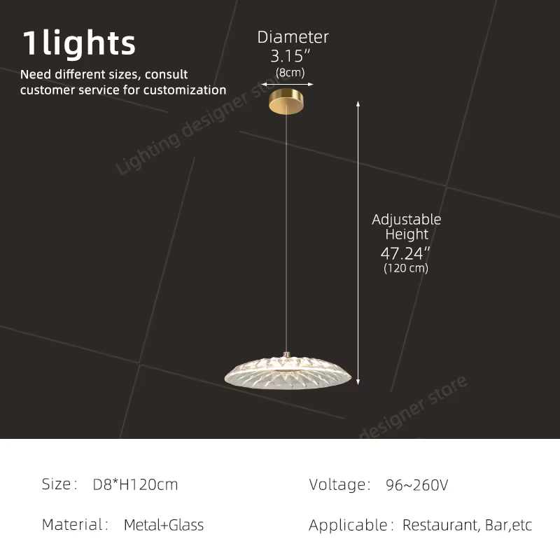 Suspension de salle à manger moderne pour villa, luminaire suspendu design en verre multi-têtes pour