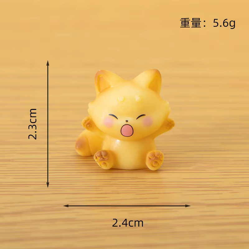 Figurines miniatures renard mignon Kawaii, Micro ornements de paysage pour la maison, la chambre, le