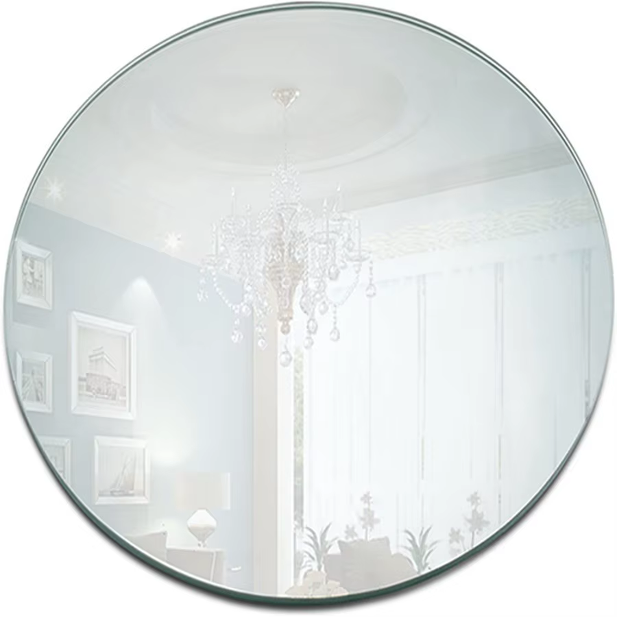 Centre de table rond en miroir acrylique, plateau miroir réfléchissant de 25 cm pour la décoration d