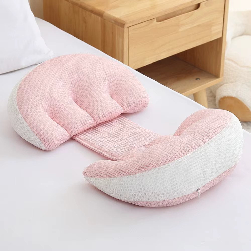 Oreiller de taille pour femmes enceintes, doux et confortable, oreiller de maternité en forme de U, 