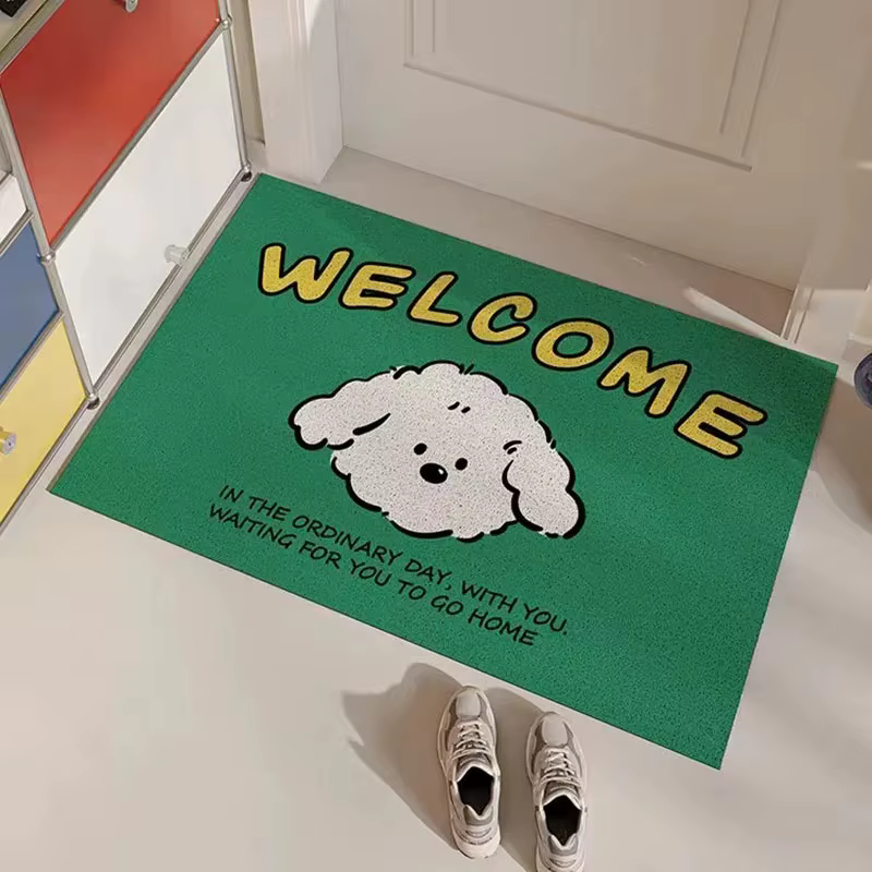 Tapis thème de bienvenue, décoration de maison, motif Animal de dessin animé, tapis de sol d'entrée 