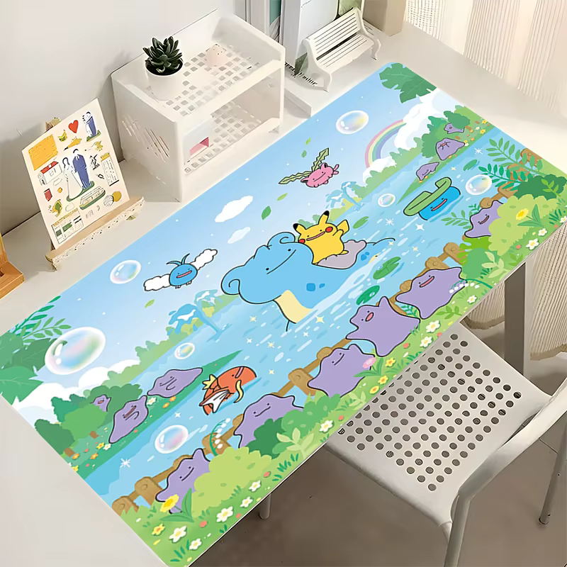 Tapis de souris de jeu Kawaii, tapis de bureau de Gamer, dessin animé p-pokemonS, Surface de Table d