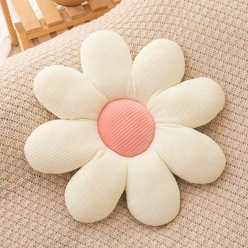 Coussin en peluche fleur de marguerite, pétale coloré, jouet en peluche, coussin de canapé, décorati