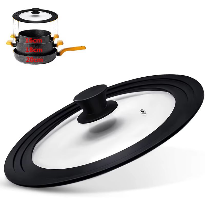 LMETJMA couvercles universels pour casseroles, poêles et poêles, couvercle de casserole de cuisine a