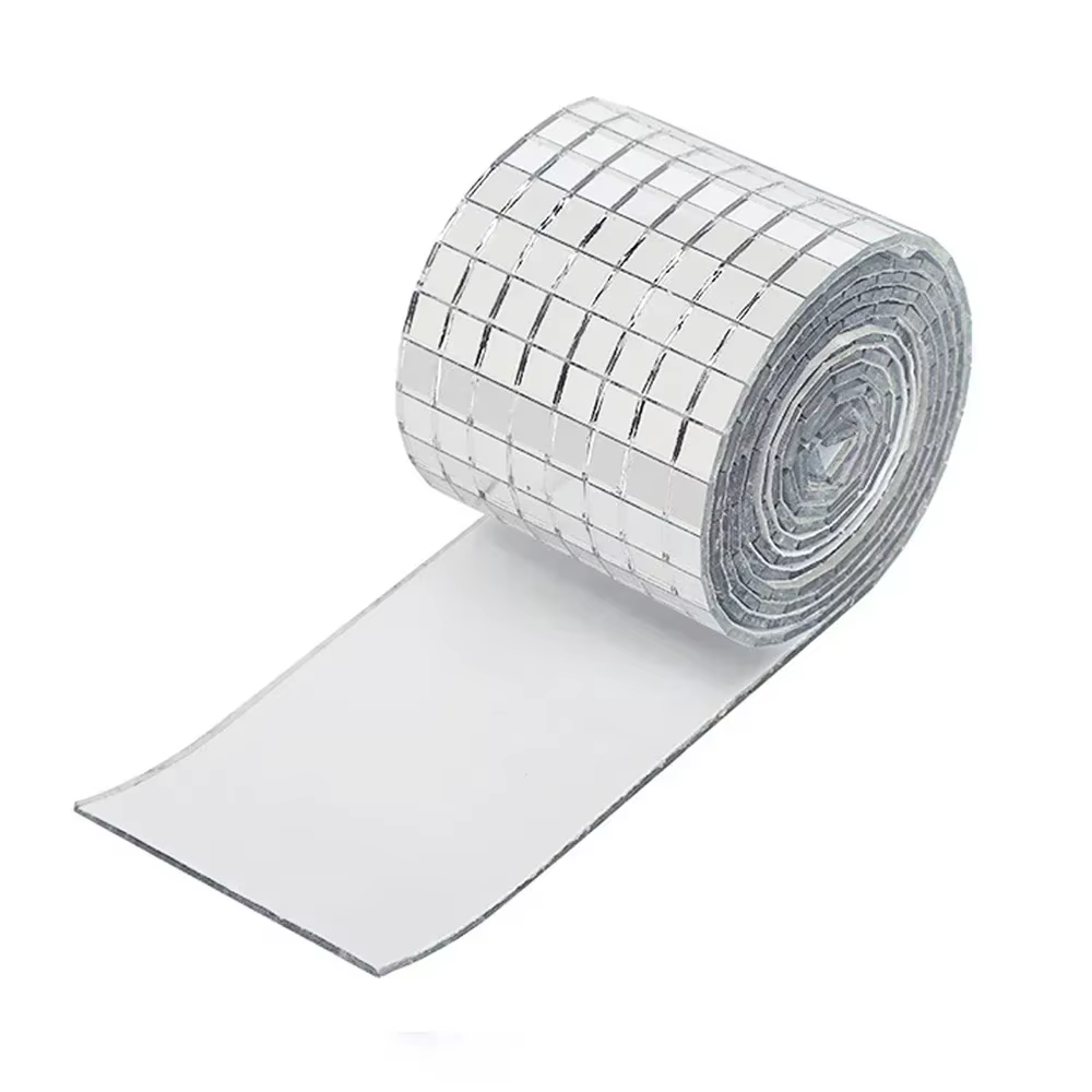 30/60/100*4cm Mini verre carré miroir mosaïque Stickers muraux carrelage autocollants bricolage fête