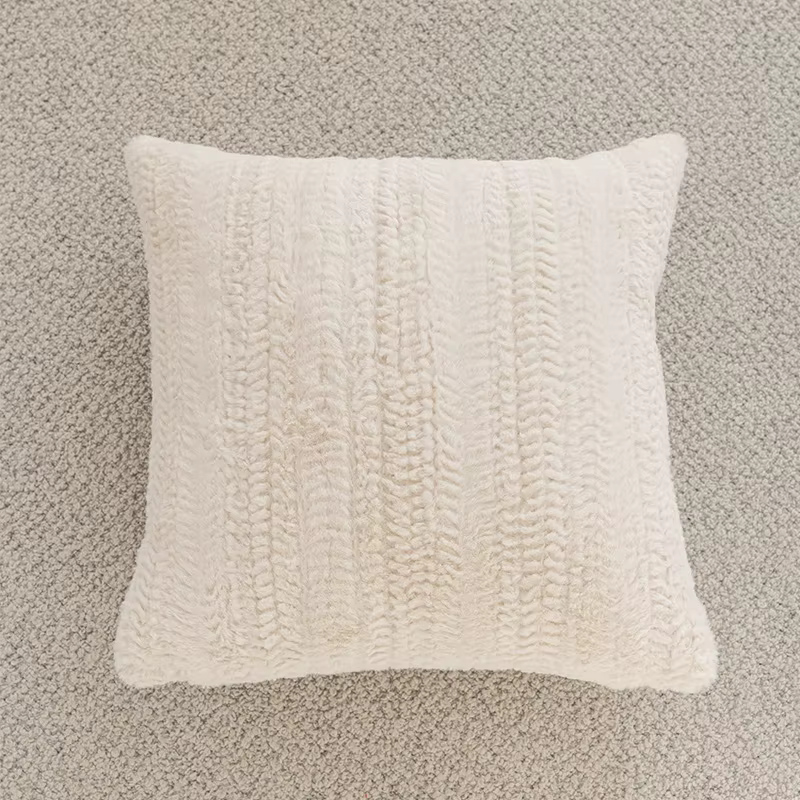 Housse de coussin en tissu brun italien, motif Maillard, texture géométrique, tissée, décorative pou