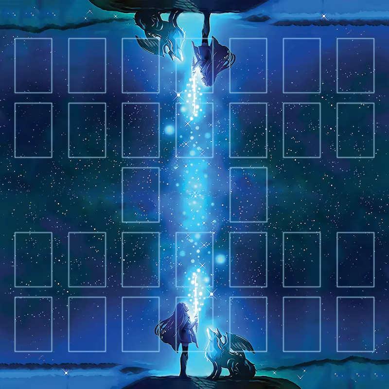 Yu-Gi-Oh! 60x60cm Playvirus-Double Plaque de Duel Personnalisée, Tapis de Jeu en Caoutchouc, Carte O