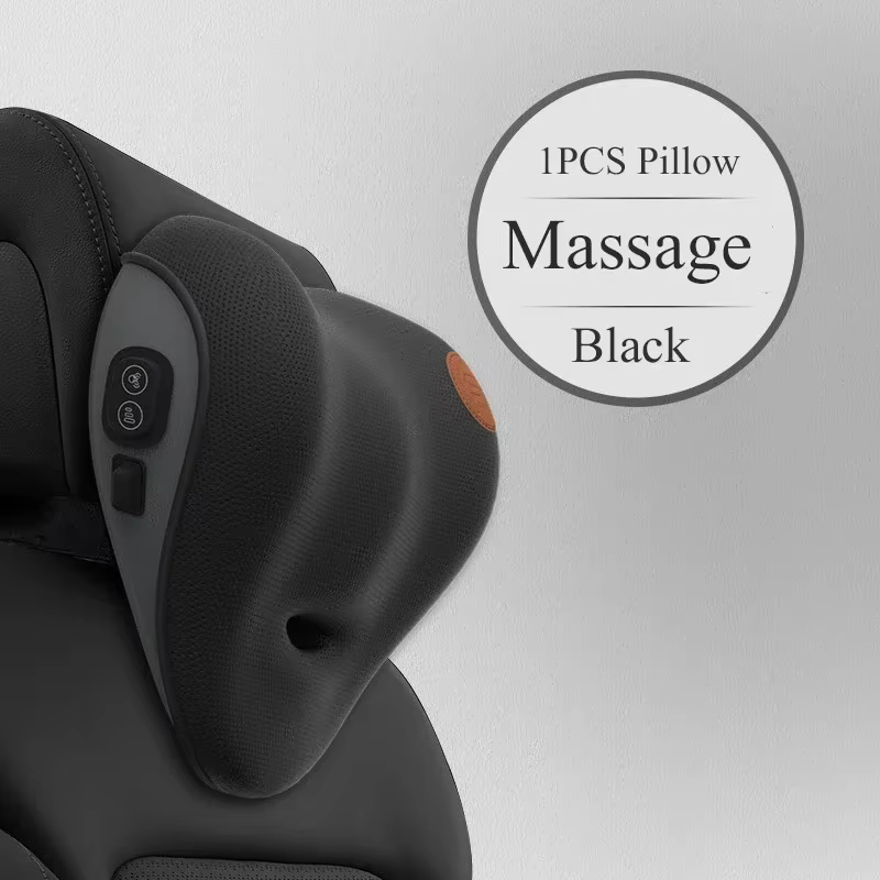 Coussin de dos de siège de voiture de soutien lombaire de massage électrique, ensemble d'oreiller de