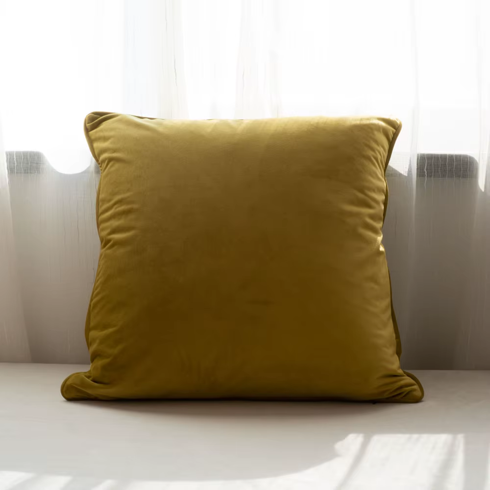 Juste de coussin en velours doux pour canapé-lit, taie d'oreiller, décoration de luxe, doré, marron,