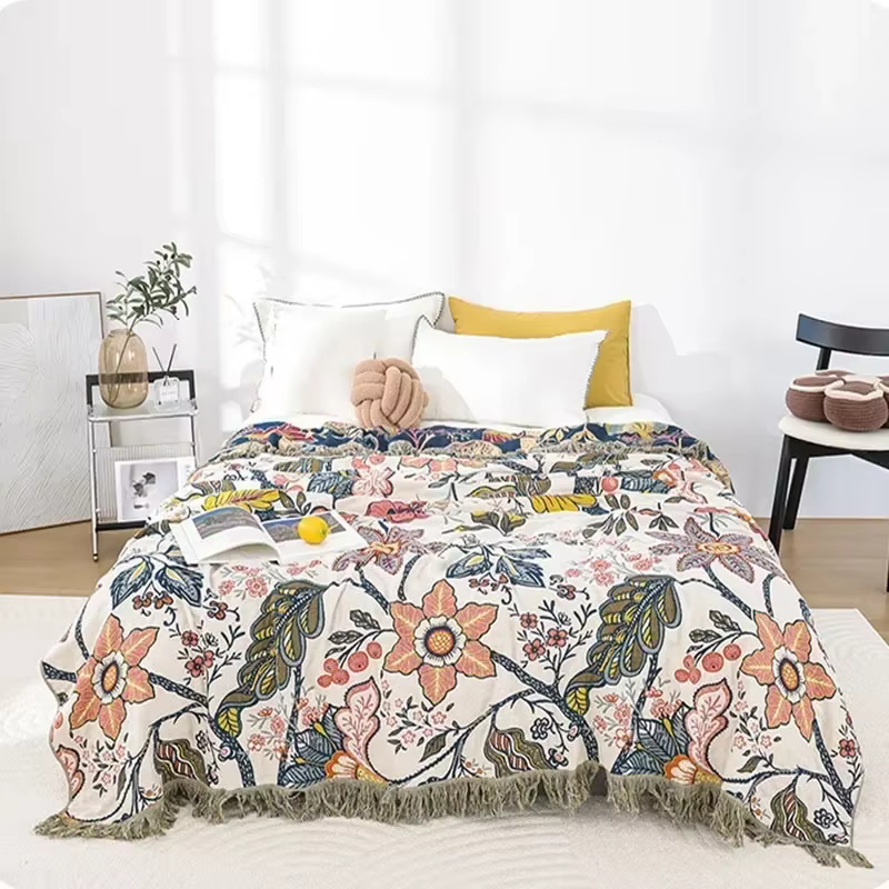 Couverture en coton pour lits, serviette de canapé Boho, couette fraîche d'été, couverture décontrac