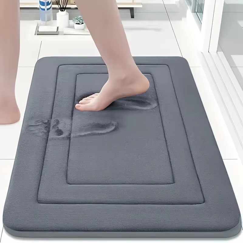 1 tapis de bain absorbant et antidérapant. |   Coussin sur pied confortable pour salon, chambre à co