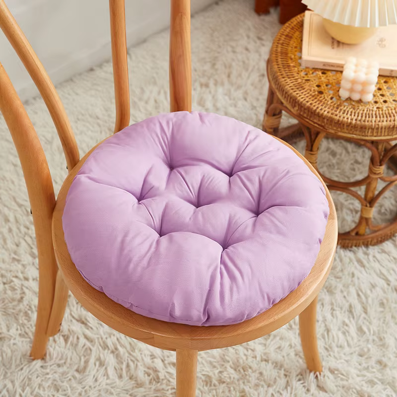 Coussin de chaise de bureau rond de couleur, coussin chaud d'hiver, coussin de siège de canapé de sa