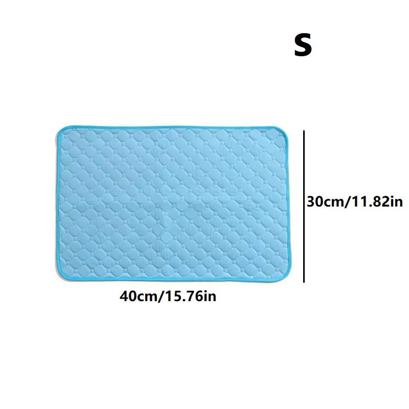 Tapis rafraîchissant d'été pour animaux de compagnie - Confortable, respirant, lavable, avec base an