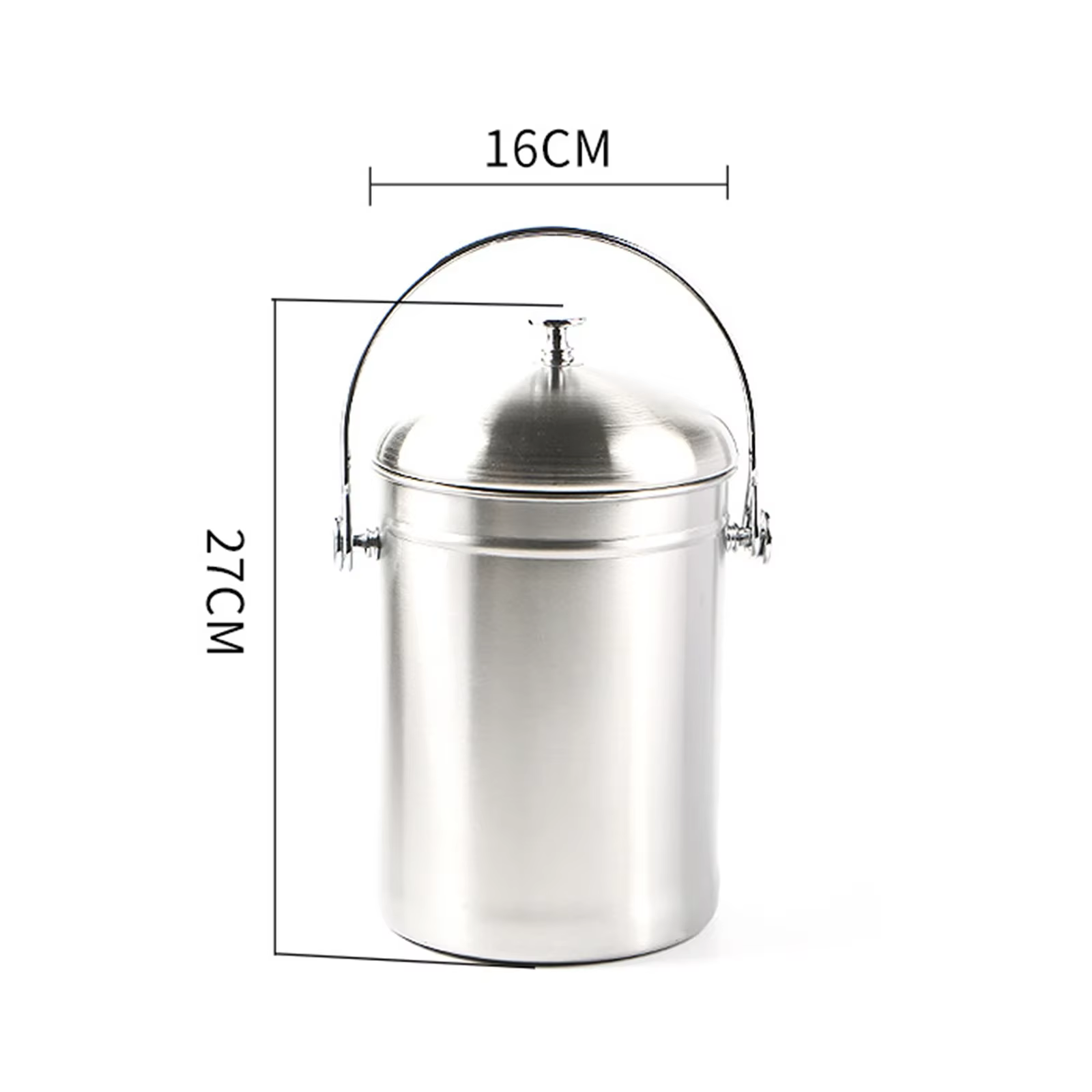 Poubelle à Compost Portable en acier inoxydable, seau pour déchets alimentaires et légumes inutiles,