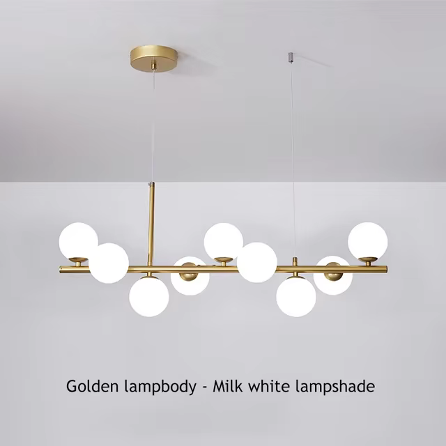 Plafonnier Suspendu en Boule de Verre au Design Moderne, Luminaire Décoratif d'Nik, Idéal pour un Sa