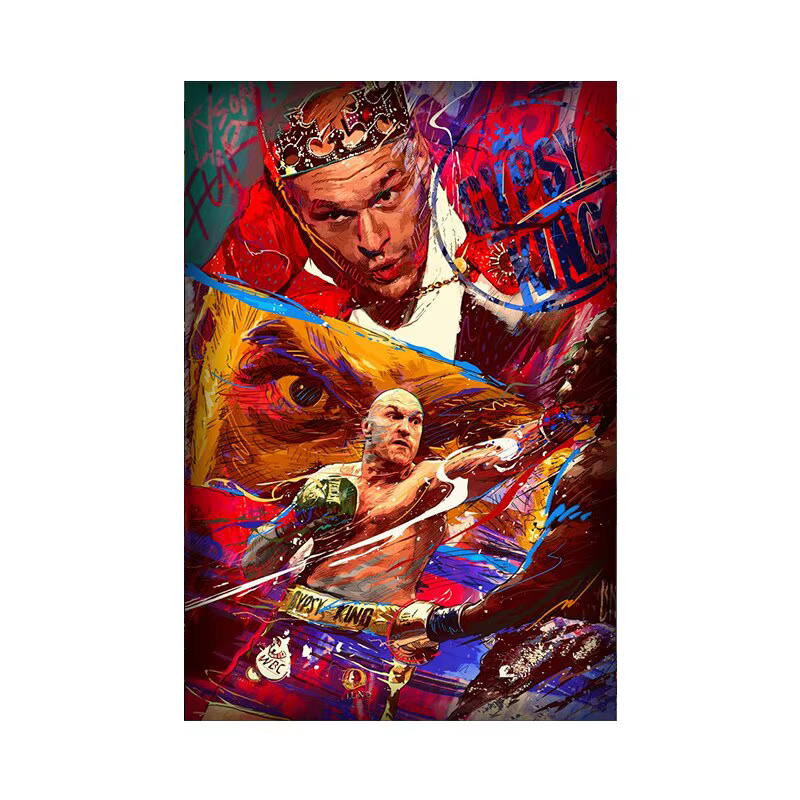 Affiche en toile avec Graffiti de rue, légendes de boxe, Portrait de Tyson Ali, impression de sport,