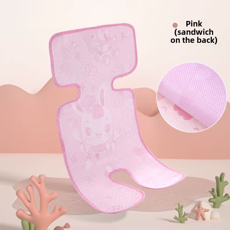 1PC Tapis rafraîchissant pour poussette bébé, coussin inclinable en soie glacée, tapis rafraîchissan