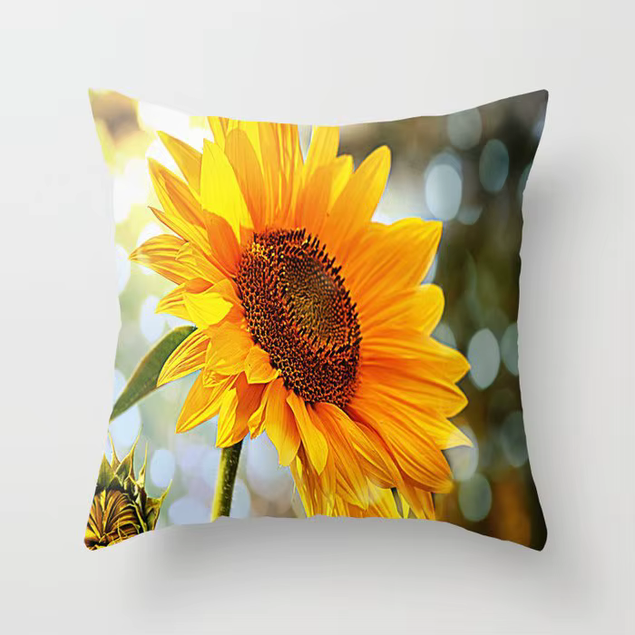 Housse de coussin tournesol pour l'été, pour canapé, chambre, décoration intérieure, voiture, bureau