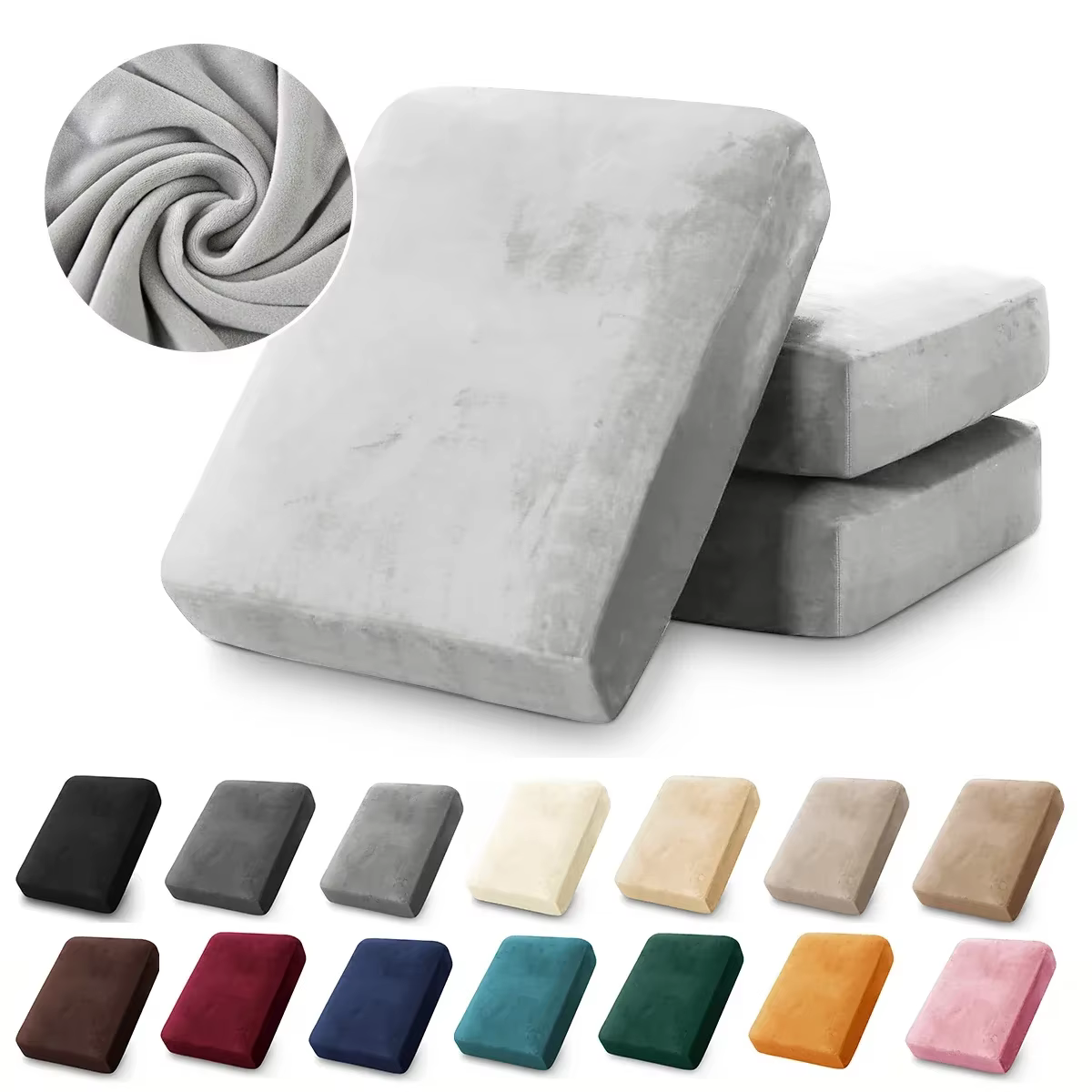 Housses de coussin de canapé en velours pour salon, housse de siège de canapé en peluche, douce et e