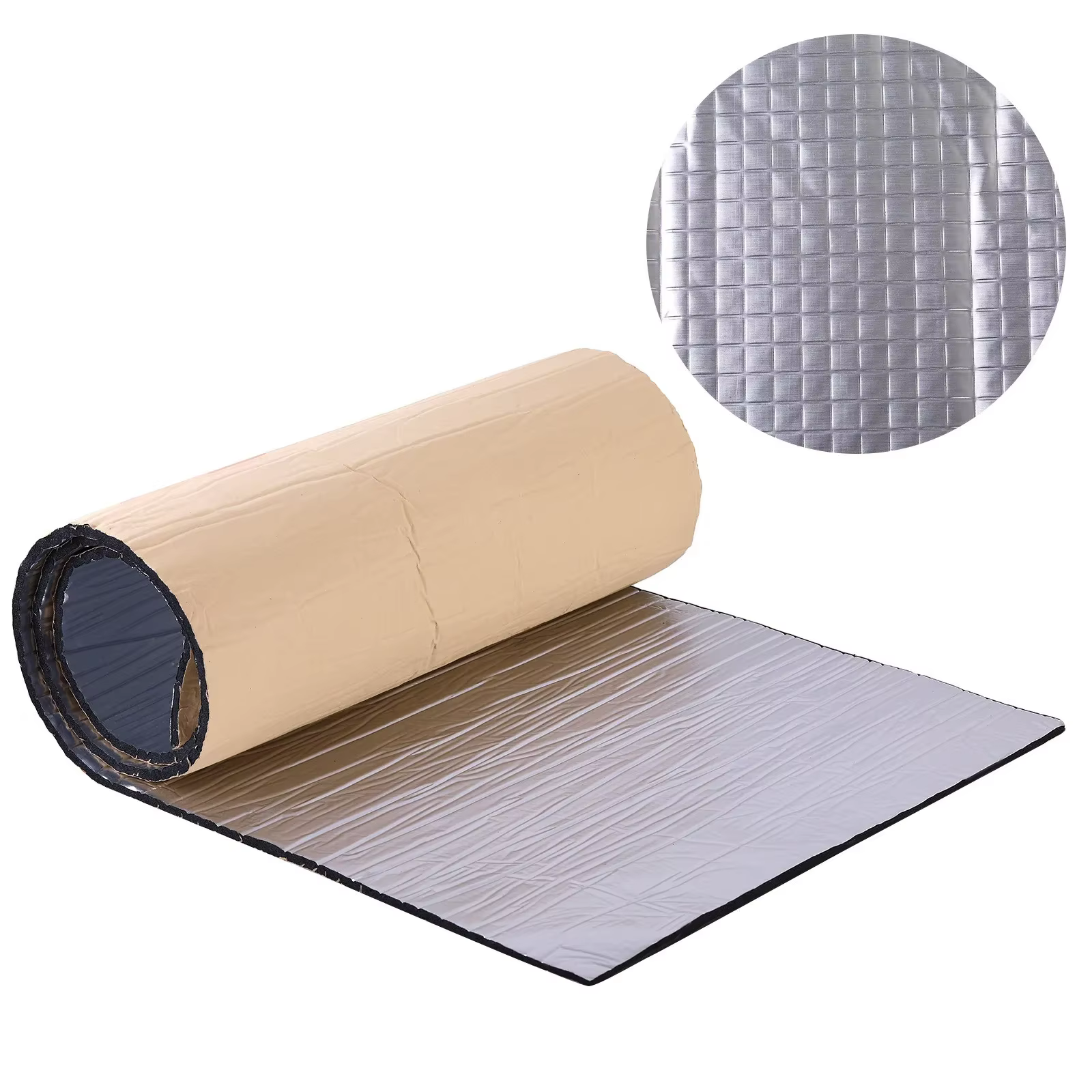 Coton insonorisant en feuille d'aluminium 200x50cm, tapis acoustique thermique, panneaux muraux inso