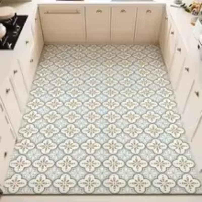 Tapis antidérapant pour cuisine, tapis résistant à l'huile, tapis de sol essuyable, facile à nettoye