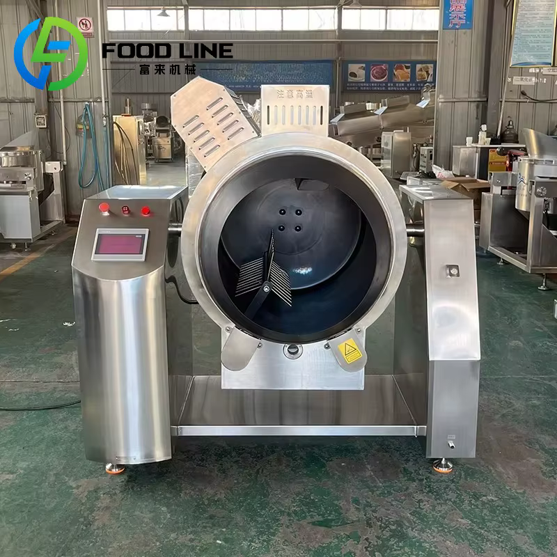 Ready Meals Cuisine centrale Machine à tambour de cuisson au gaz Automatique Intelligent Rotation Mt