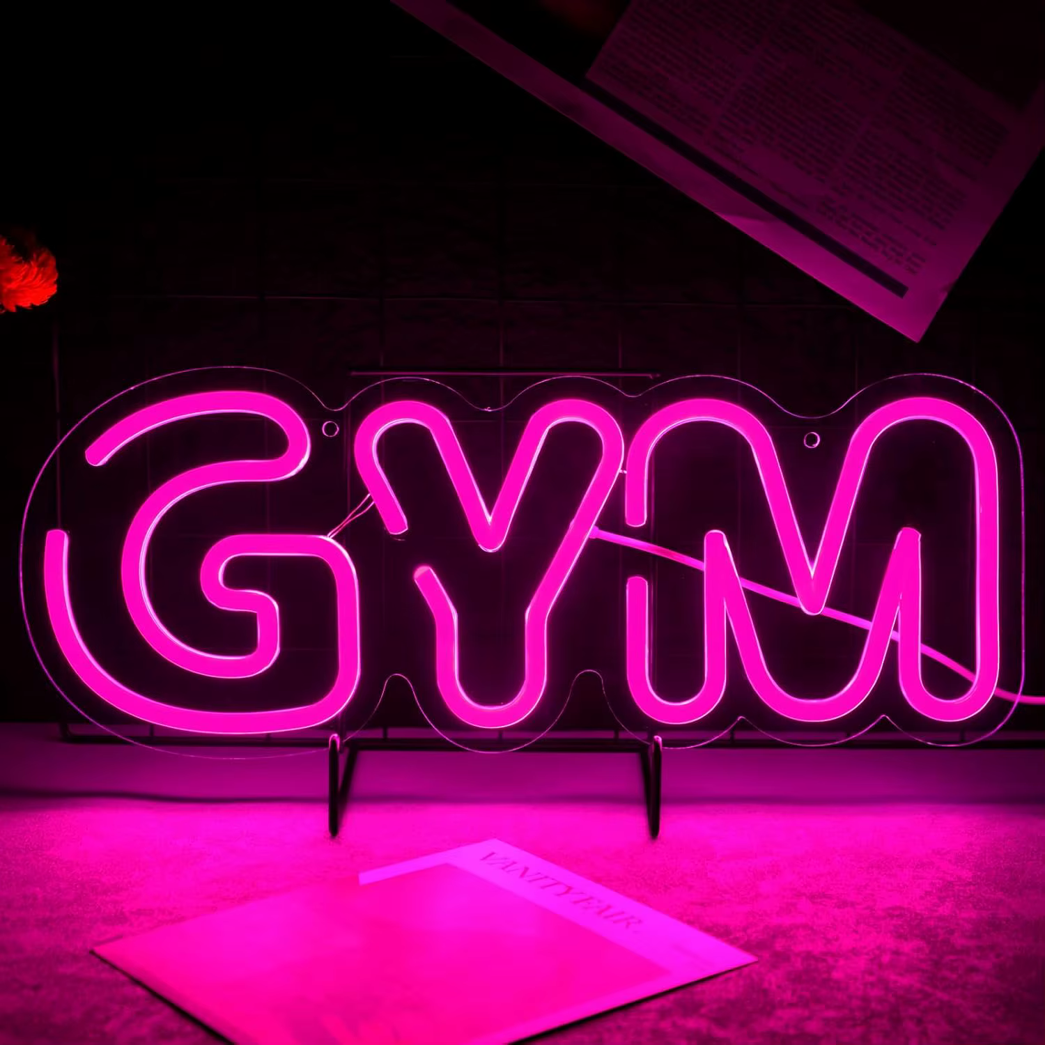 GYM Haltère Enseigne Au Néon USB Alimenté LED Dimmable Néon pour Chambre Salle De Sport Salon Gym Dé