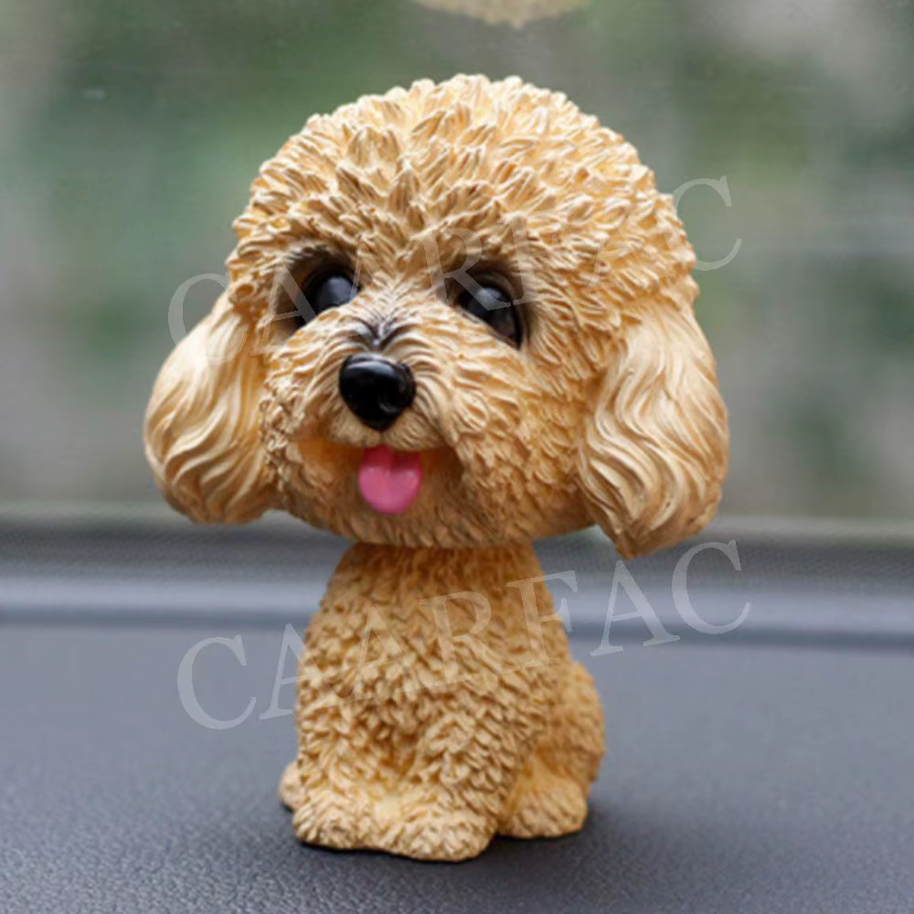 Ornements de voiture chien à tête oscillante, jouets chiot qui hochent la tête, poupées à tête mobil
