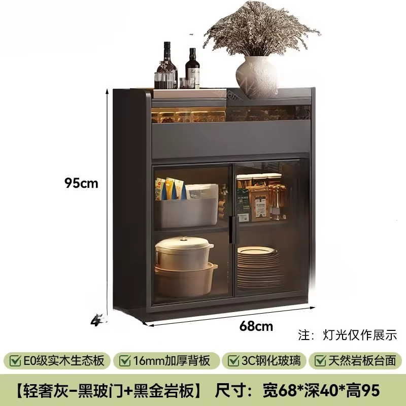 Meuble de salon rond de luxe léger, armoire de présentation créative de style crème, petite et migno
