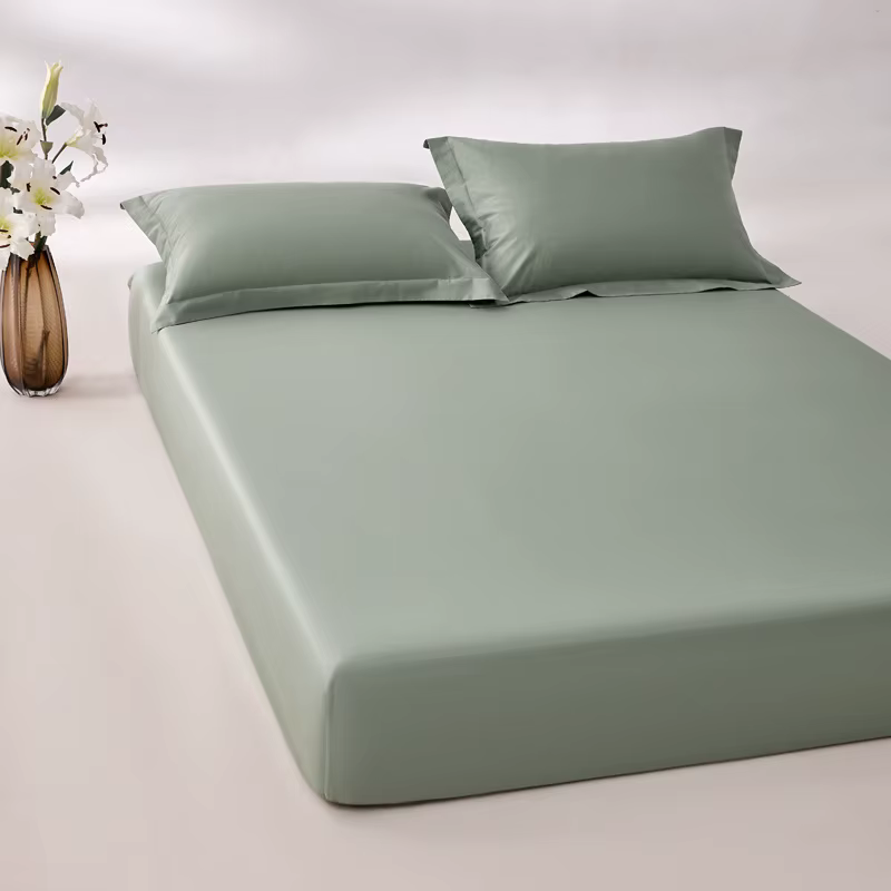 Drap-housse en coton égyptien 800TC, avec bande élastique, drap de lit de couleur unie, housse de ma