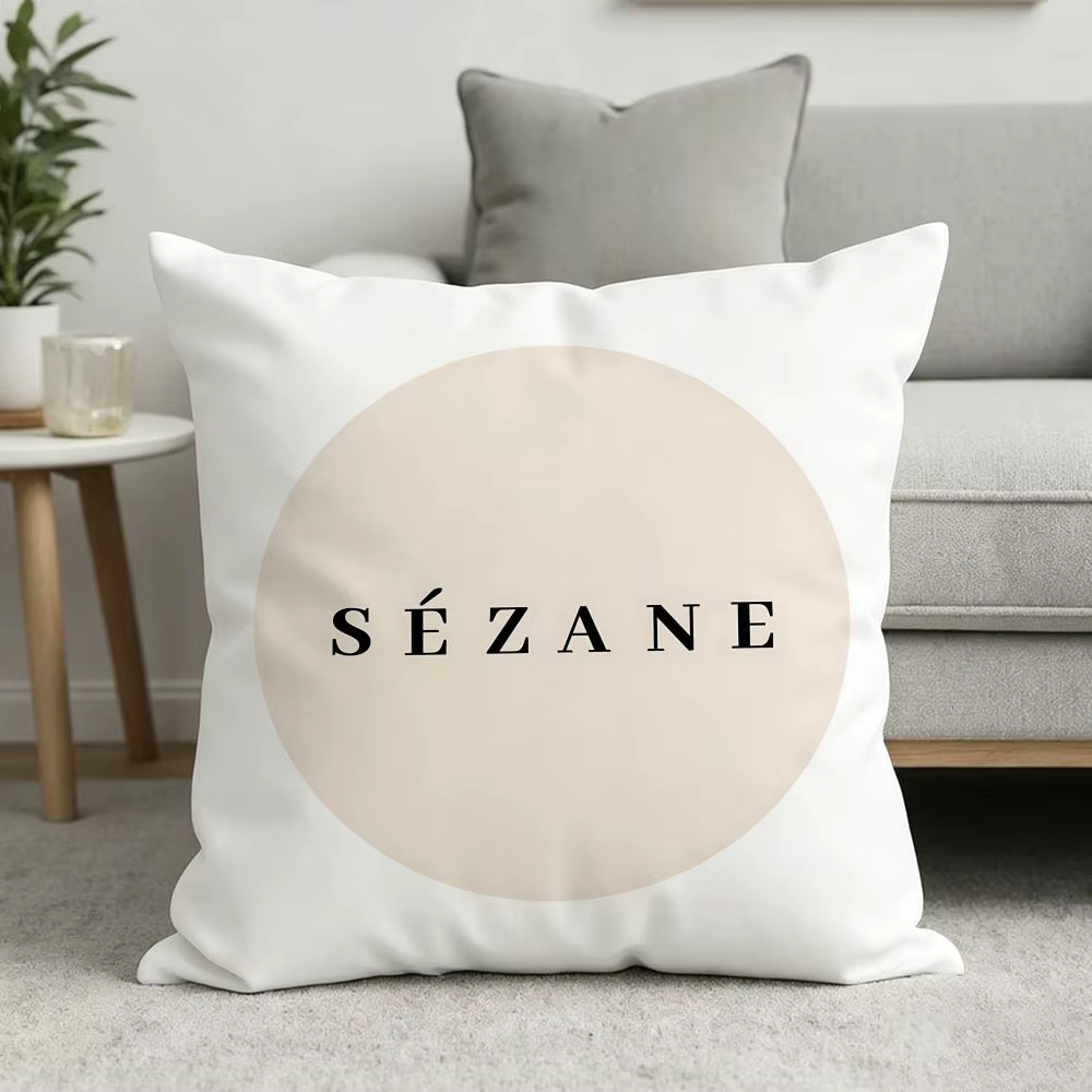 Housse de coussin en velours doux de la marque SézaneS, lot de 4 pièces 50x50 45x45, taie d'oreiller