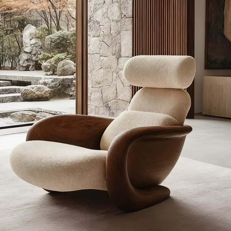 Fauteuils de salon design Tatami, chaises de salon à dossier, mobilier Bauhaus