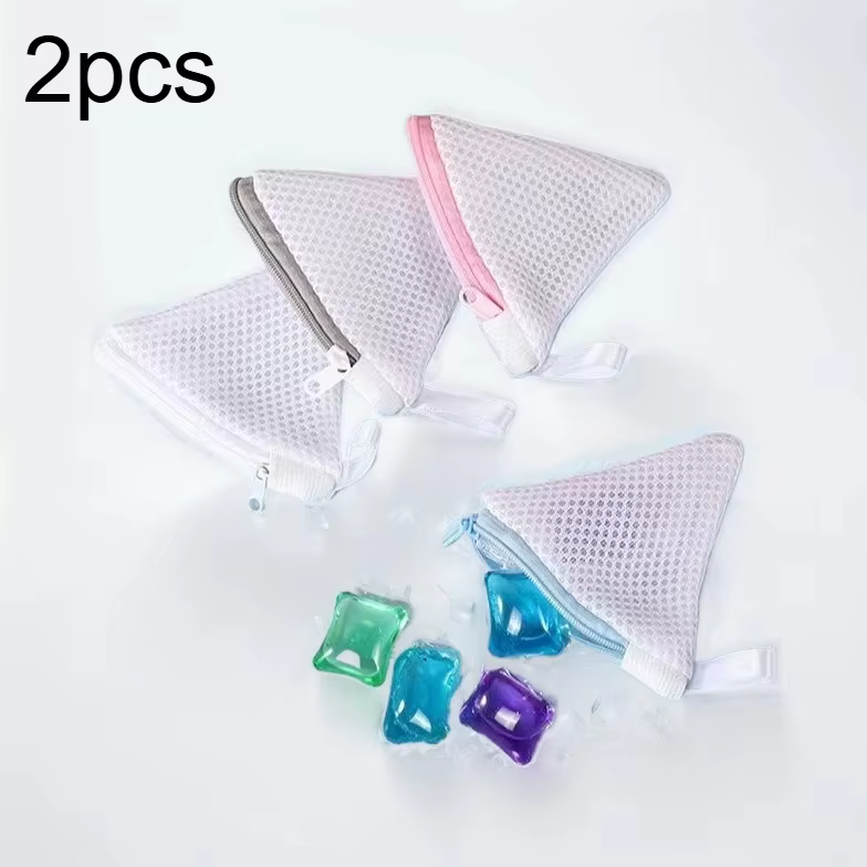2 sacs de rangement pour chaussettes et petits objets avec fermeture éclair, sac à linge avec design
