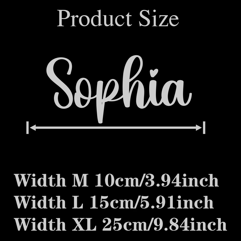 Autocollant mural Sophia personnalisé avec nom personnalisé, 1 pièce, autocollant de décoration à la
